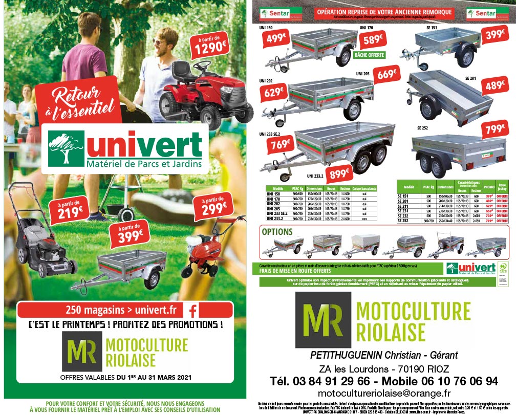 Catalogue Printemps 2021 Motoculture Riolaise